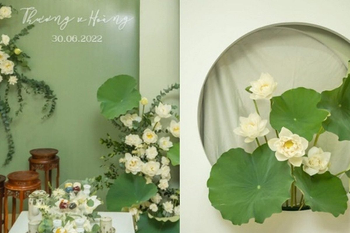 Hoa sen - Lựa chọn tinh tế trong trang trí tiệc cưới