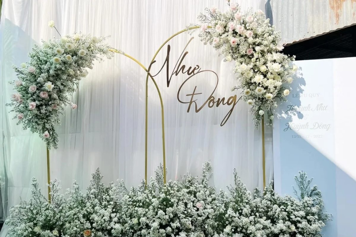 Sân khấu tiệc cưới thơ mộng. (Ảnh: Sưu tầm)