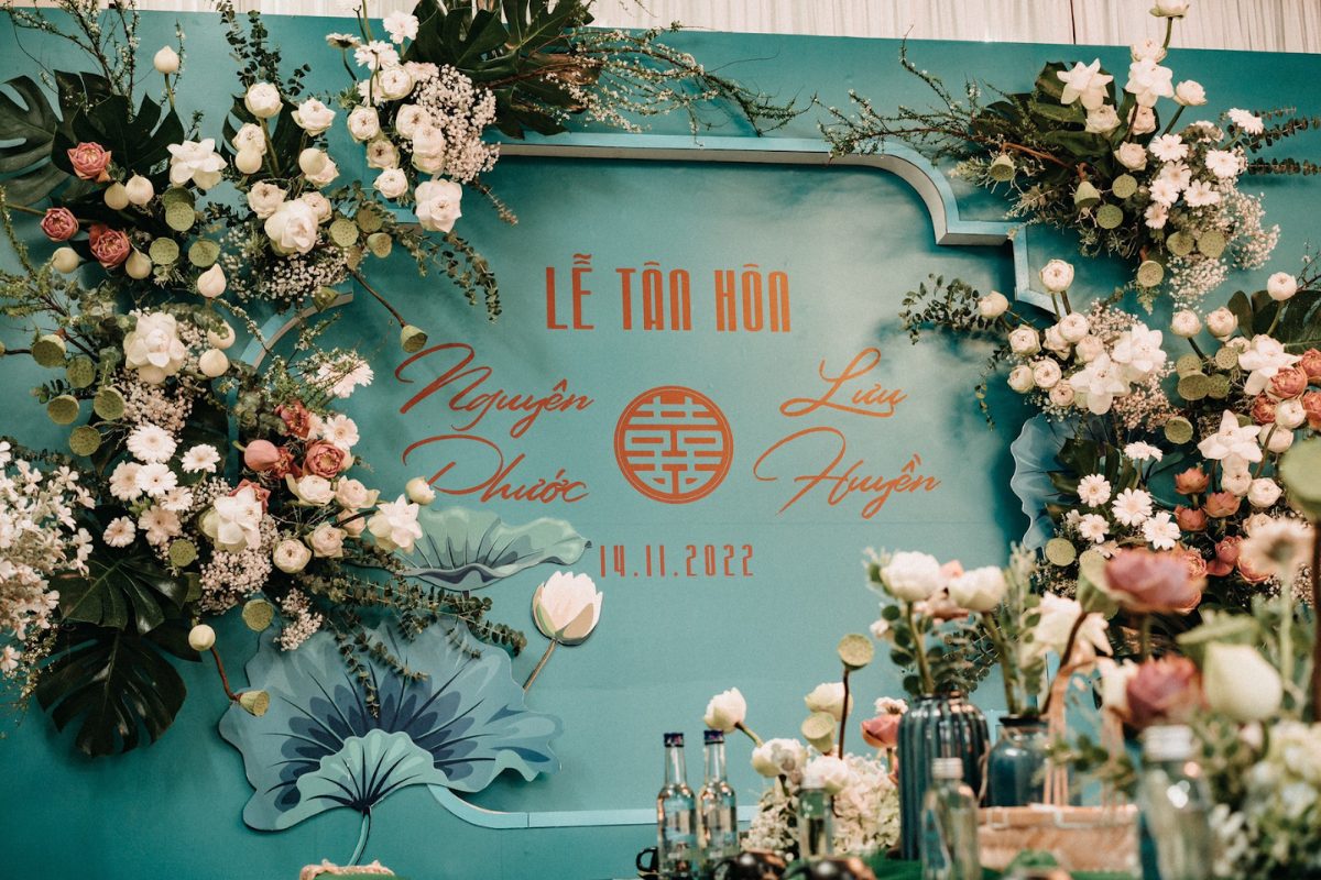 Hoa sen trang trí đám cưới mang vẻ đẹp thanh khiết, tôn vinh tình yêu thuỷ chung và văn hoá Việt. (Ảnh: Sưu tầm)