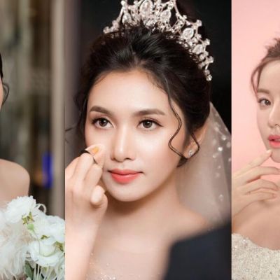 trang điểm cô dâu mặt vuông