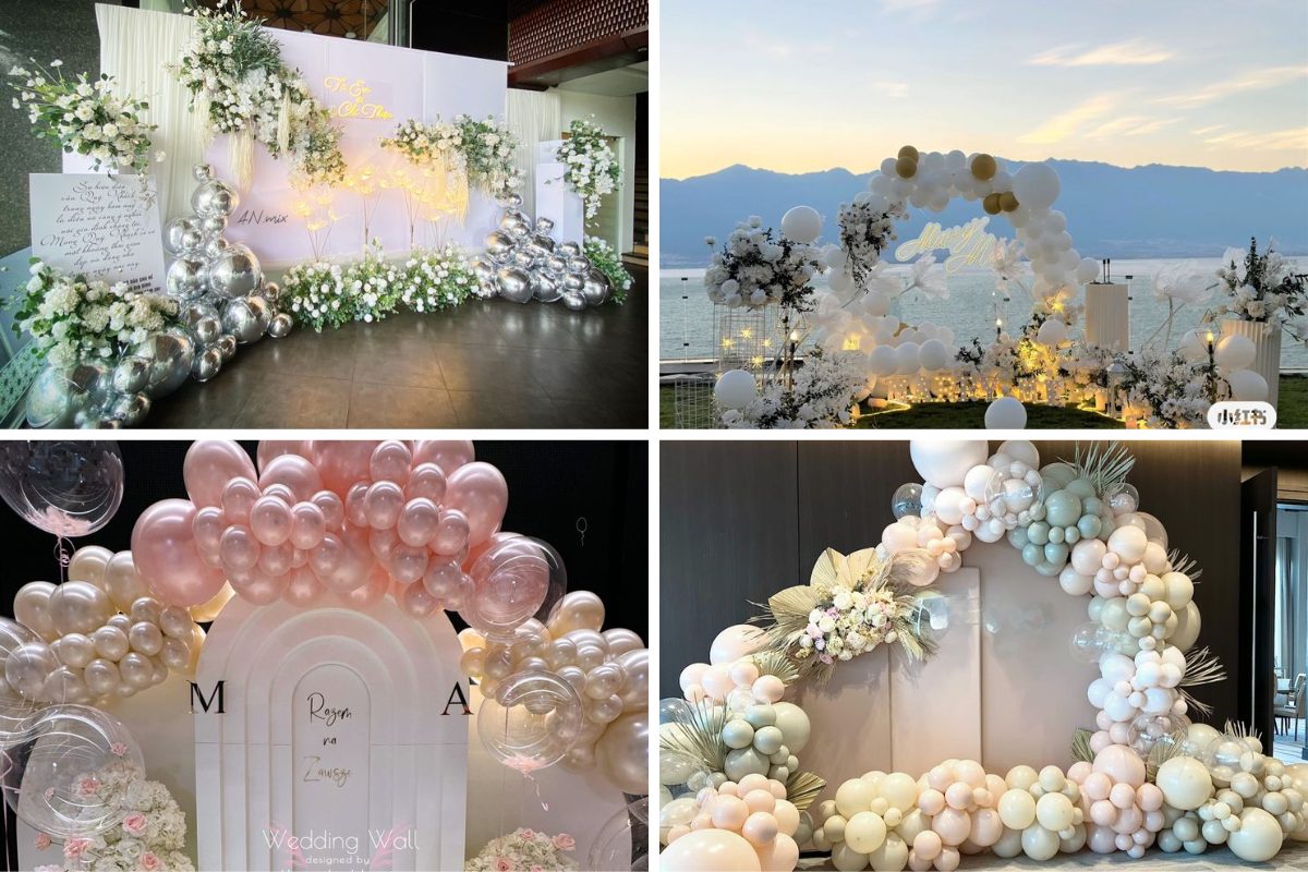 Backdrop bong bóng năng động trẻ trung (Ảnh: sưu tầm)
