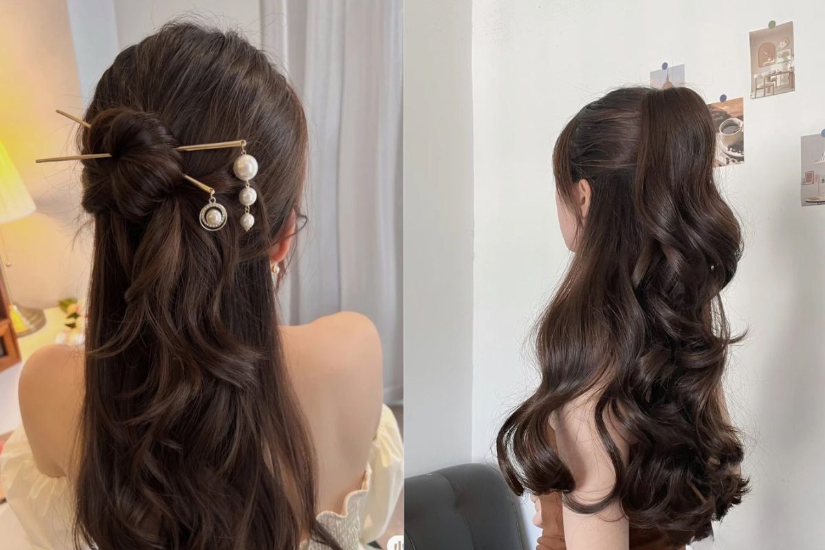 Tóc kẹp nữa đầu (Ảnh: sưu tầm)