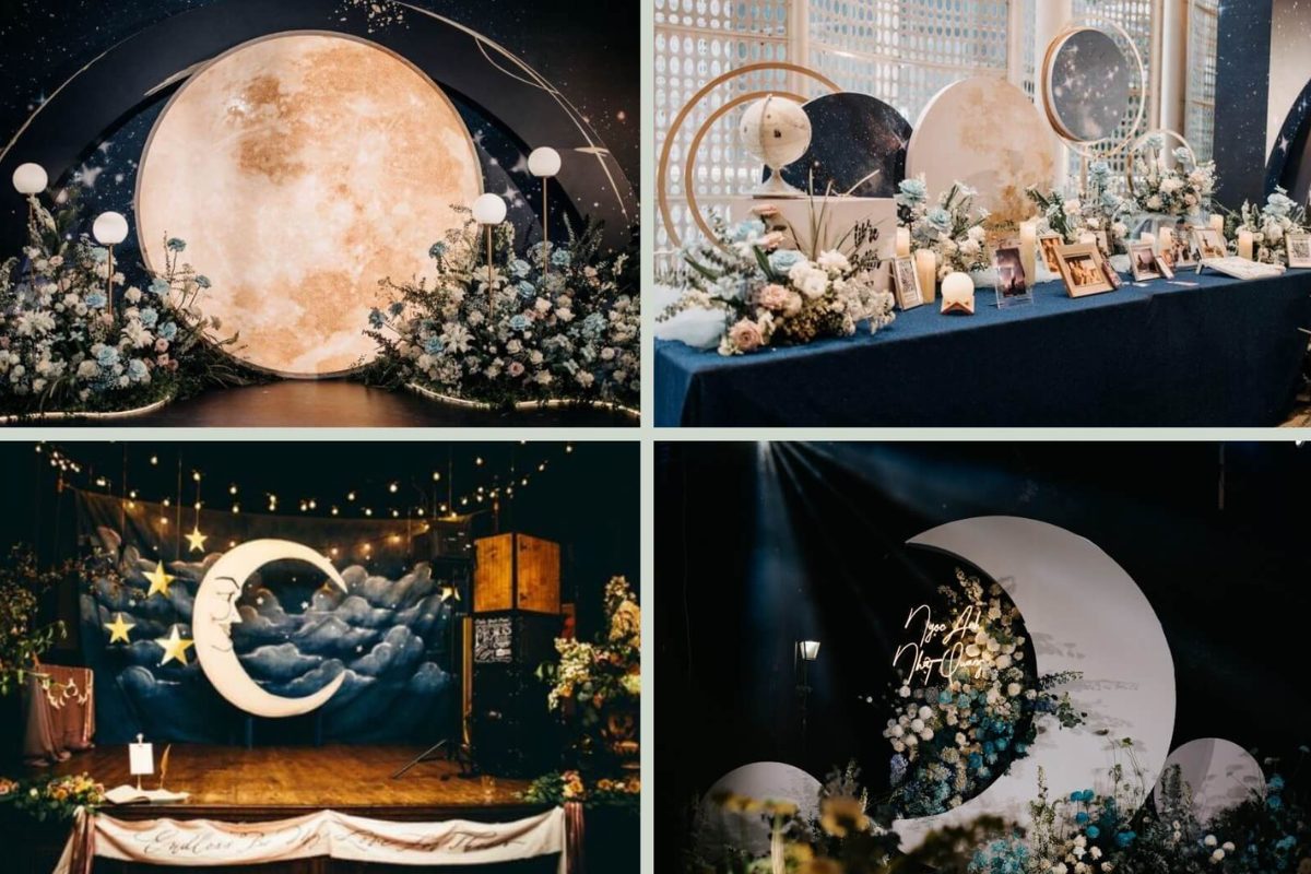 Sân khấu và backdrop trong đám cưới (Ảnh: sưu tầm)