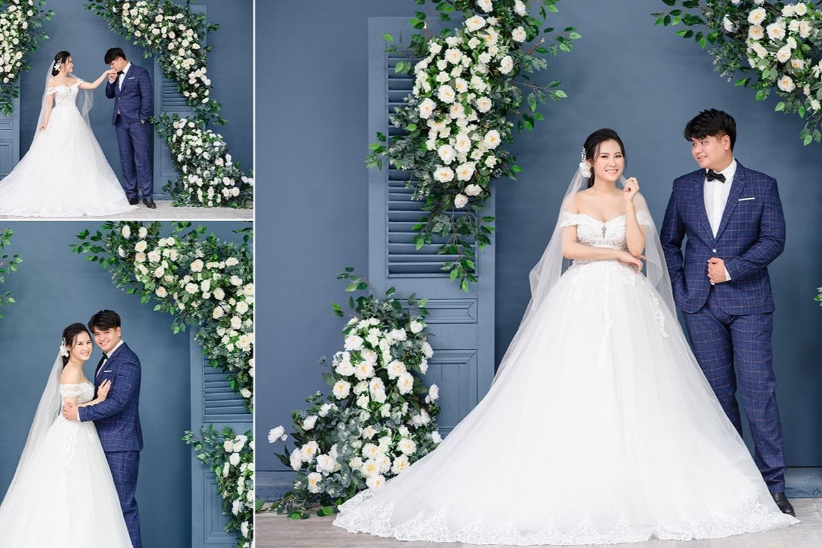 Chụp ảnh cưới tại studio ngày càng được nhiều cặp đôi yêu thích bởi sự tiện lợi (Ảnh: Sưu tầm)