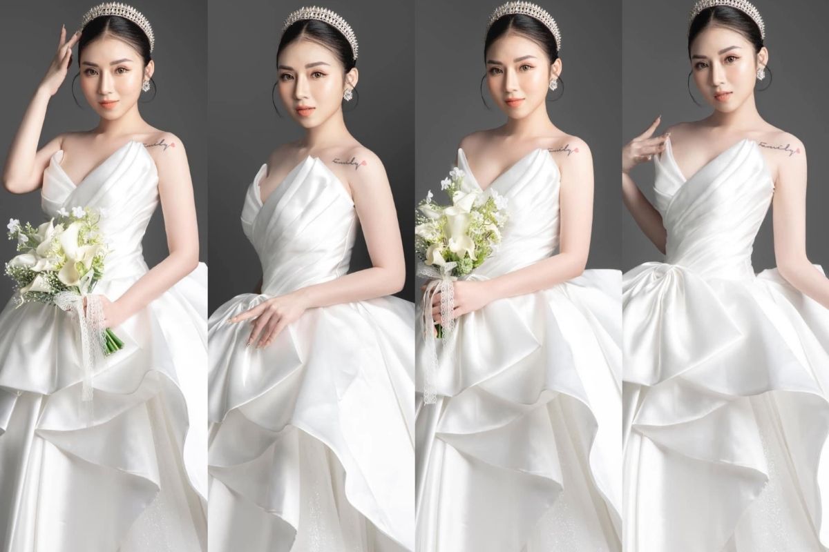 Hải Vân Hair Studio chuộng tóc cưới đơn giản, bền dáng cho vùng biển (Ảnh: Sưu tầm)