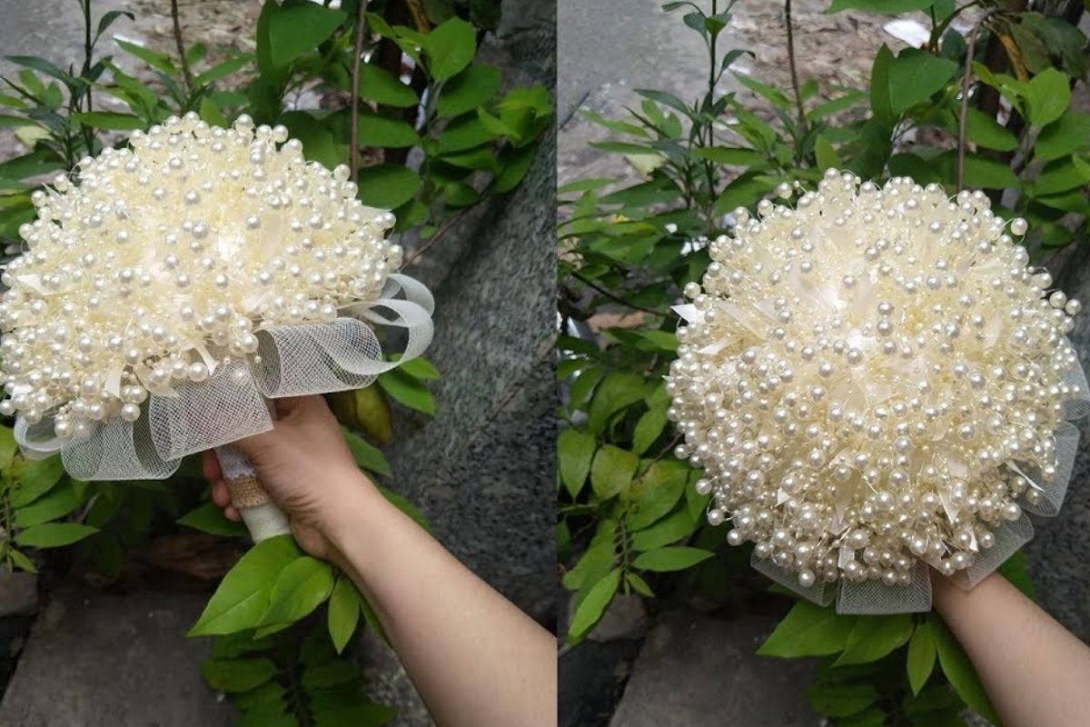 Hoa cưới ruy băng cá tính và độc đáo (Ảnh: Sưu tầm)