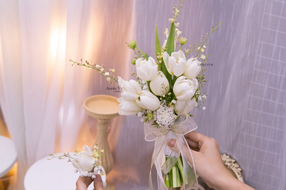 Hoa tươi xử lý kỹ giúp bó hoa thêm hoàn hảo (Ảnh: Sưu tầm)