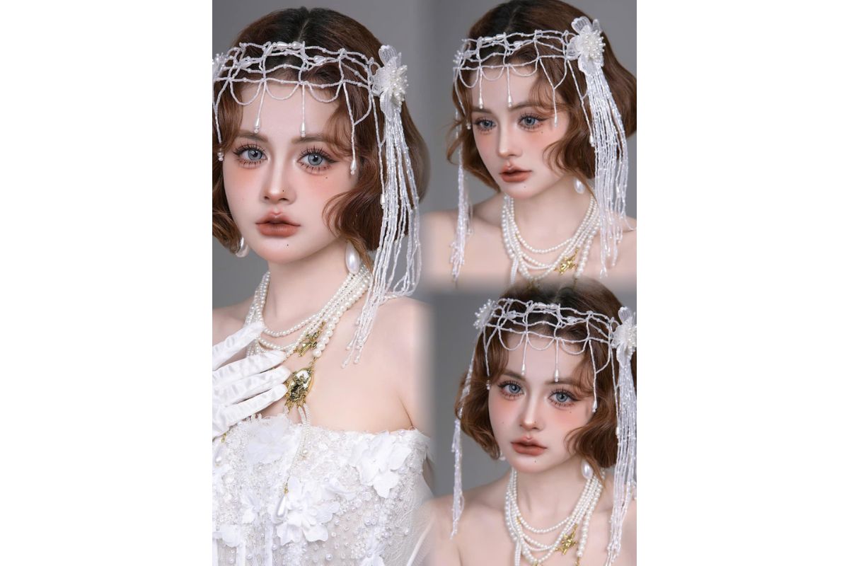 Phong cách cô dâu vintage với điểm nhấn phụ kiện độc đáo (Ảnh: Sưu tầm)