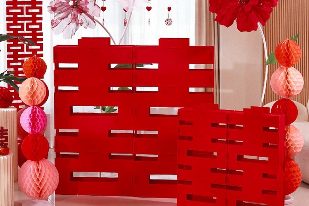 Phòng cưới rực rỡ với sắc đỏ hỷ (Ảnh: Sưu tầm)