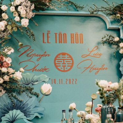 trang trí đám cưới hoa sen