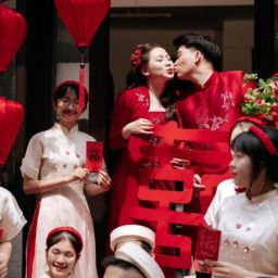 trang trí đám cưới người hoa