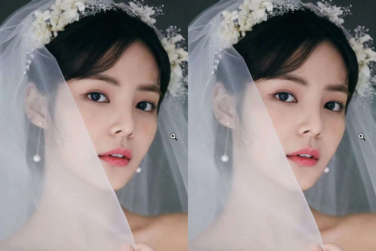 Hoa cẩm tú cầu được cài trên tóc cô dâu mềm mại, ngọt ngào. (Ảnh: Sưu tầm)