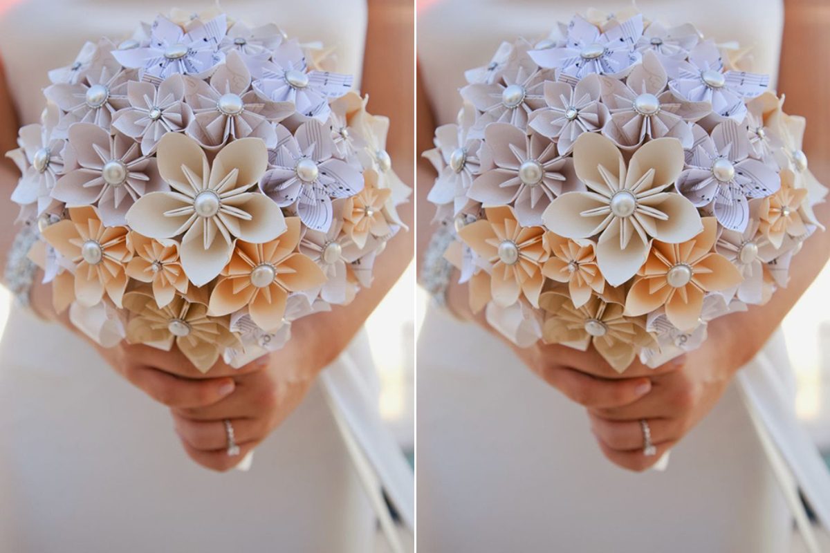 Bó hoa giấy pastel dáng tròn.(Ảnh: Sưu tầm)