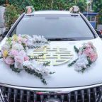 chữ Hỷ dán xe cưới