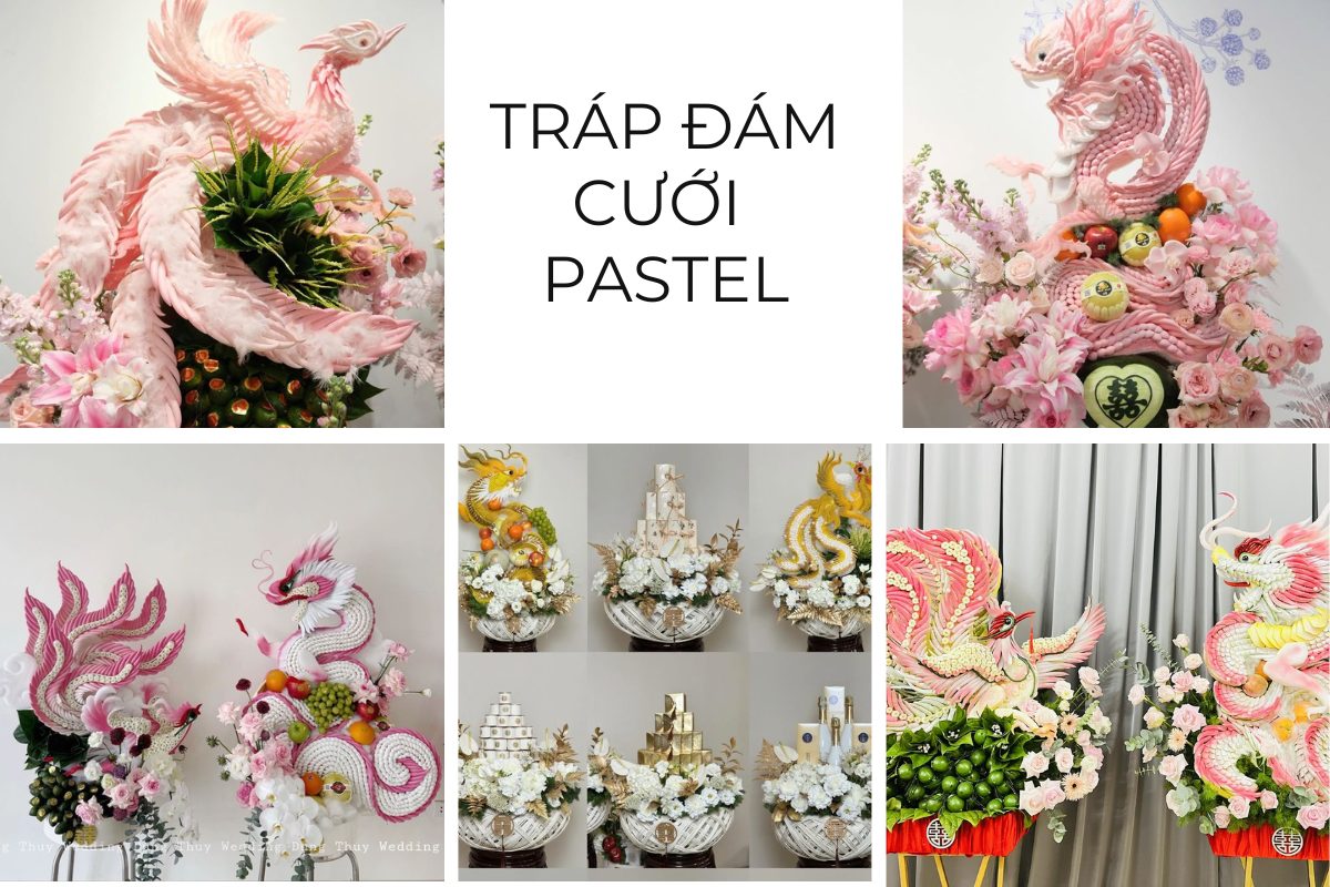 Tráp cưới tông pastel (Ảnh: sưu tầm)