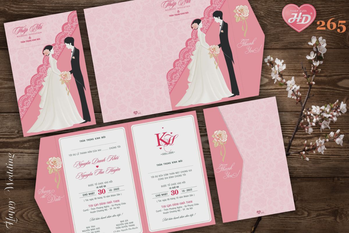 Vẻ đẹp thiệp cưới truyền thống kết hợp hiện đại tại xưởng in XCII (Nguồn: Sưu tầm)