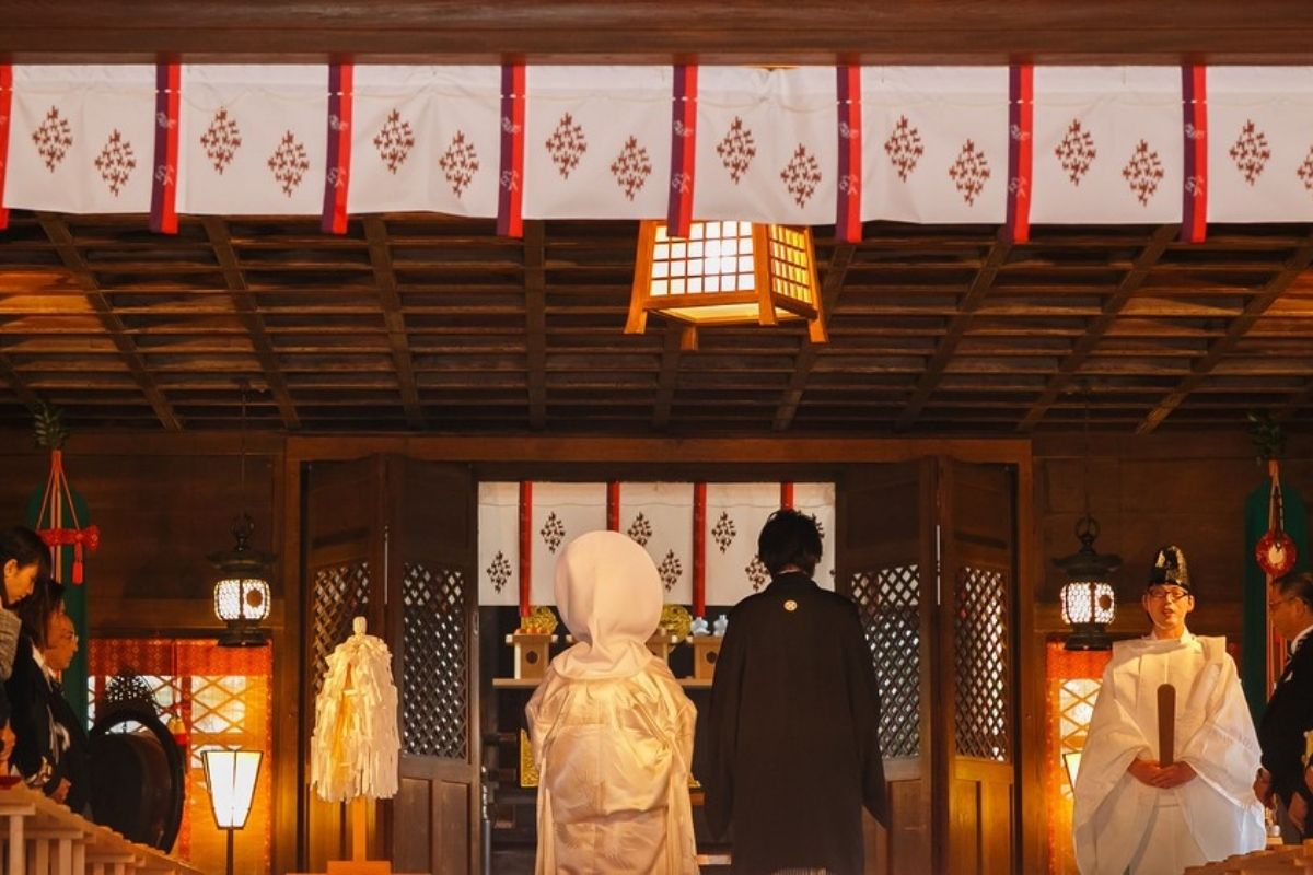 Nghi thức Shinto cơ bản trong đám cưới (Ảnh: Sưu tầm)