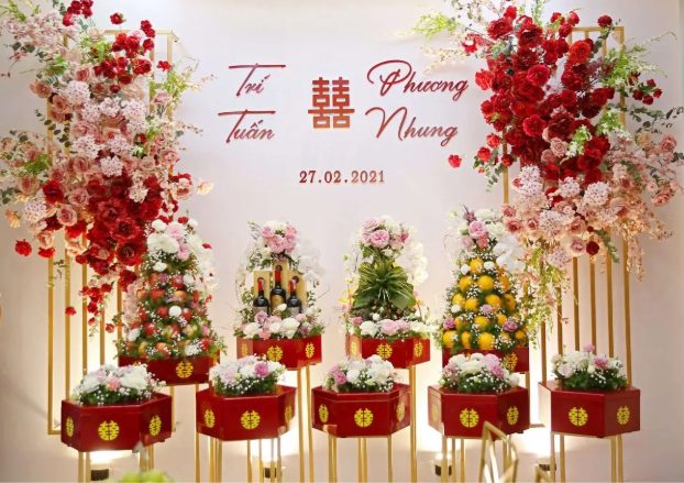 Tráp ăn hỏi 9 lễ