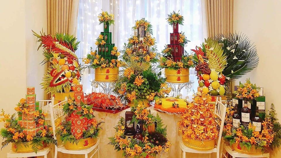 Tráp ăn hỏi 9 lễ