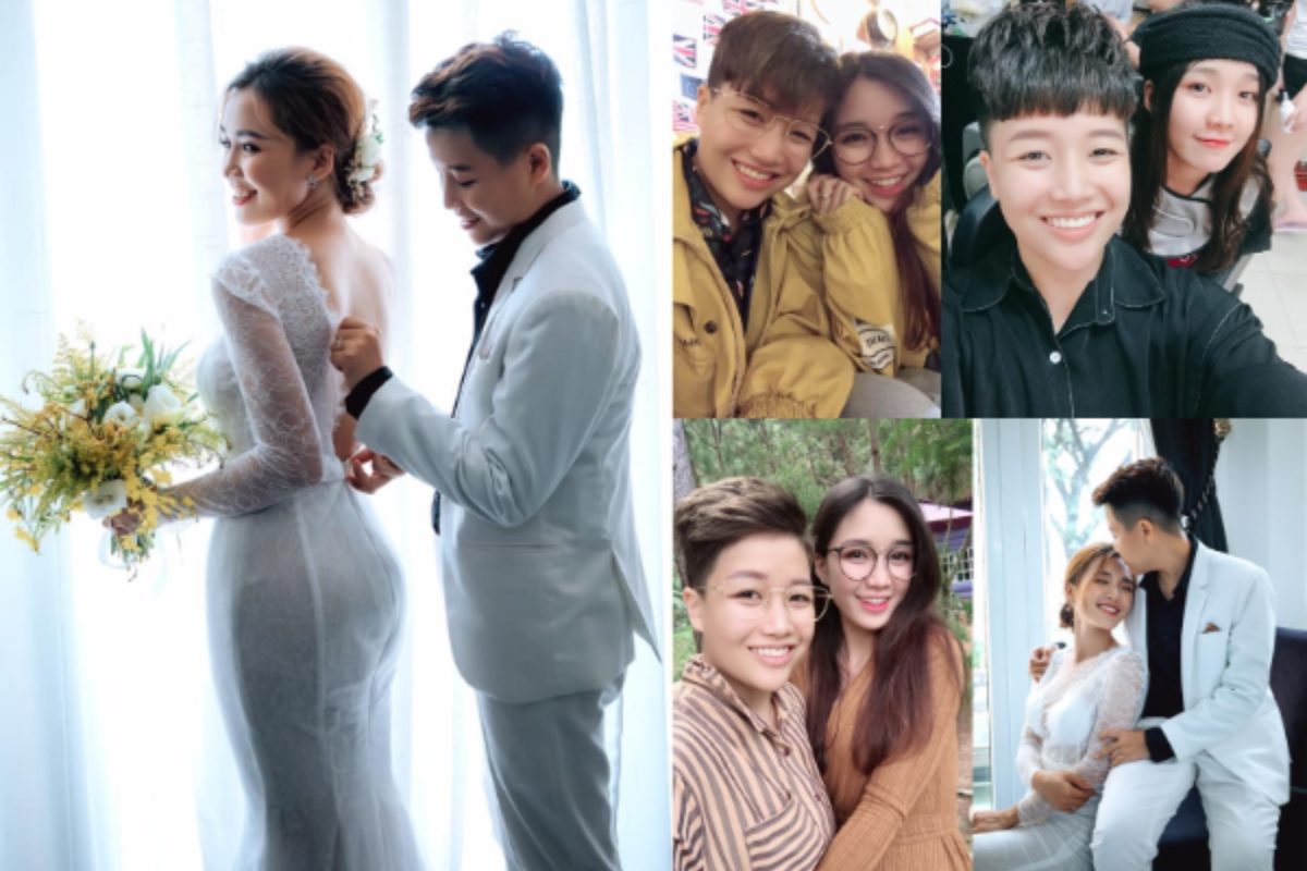 Hình ảnh cặp đôi LGBT trong ngày cưới, thể hiện quyền tự do yêu thương và sống thật với bản thân. (Ảnh: Sưu tầm) 