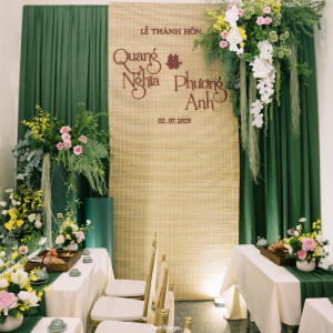 Trang trí tư gia cưới Nghĩa & Phương Anh tại Phú Thọ