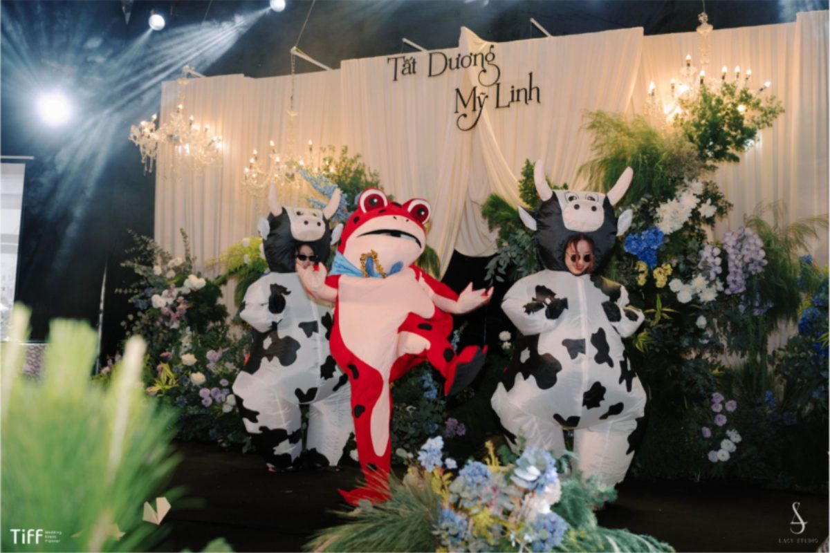 Trò chơi picnic vui nhộn trong tiệc cưới ngoài trời. (Ảnh:TIFF.vn) 