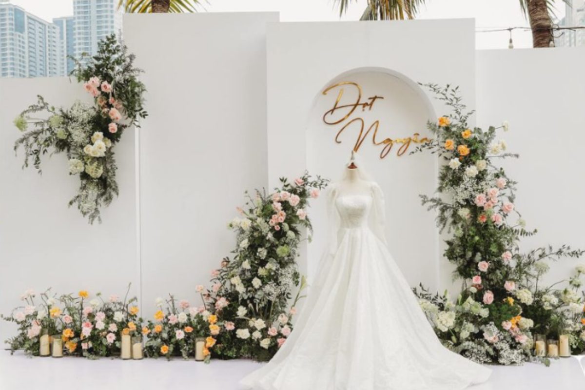 Backdrop photobooth với decor sáng tạo của Lemon Wedding Decoration. (Ảnh: Sưu tầm) 