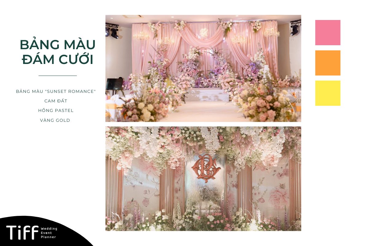 Bảng màu Sunset Romance (Ảnh: TIFF.vn) 