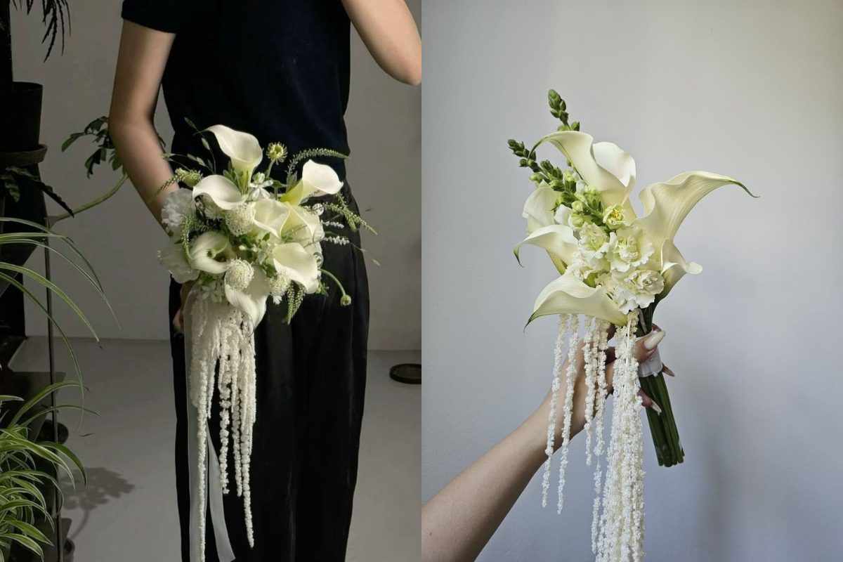 Mẫu hoa cưới thác đổ hiện đại (Ảnh: sưu tầm) 