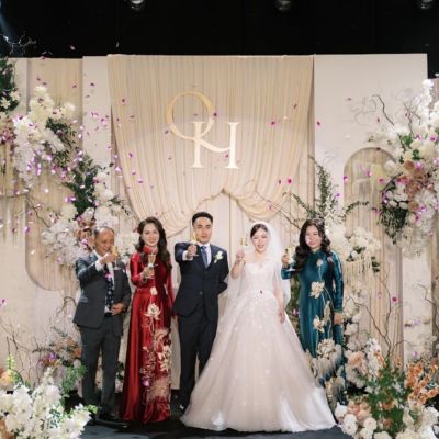 trang trí tiệc cưới phong cách Romantic