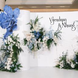 đám cưới tone xanh navy