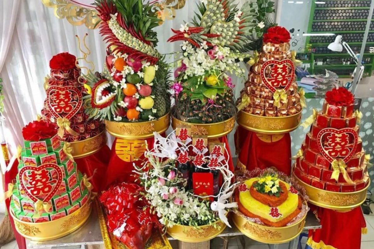 Tráp ăn hỏi 9 lễ – nét đẹp truyền thống trong đám cưới Việt (Ảnh: TIFF.vn)