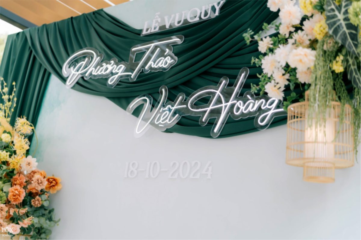 Tone vàng – xanh pastel mang hơi thở hiện đại, phù hợp với các đám cưới trẻ trung (Ảnh: TIFF.vn)