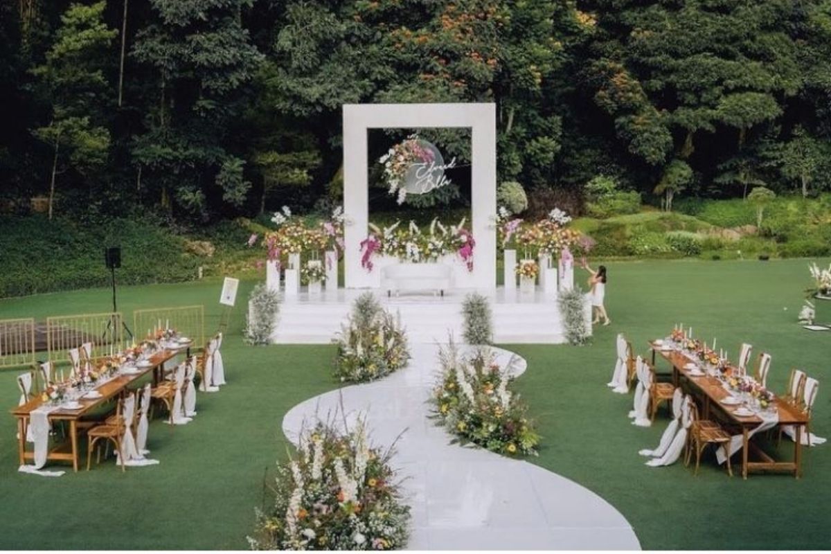 Ý tưởng trang trí tiệc cưới phong cách Minimalist Garden (Ảnh: Sưu tầm)
