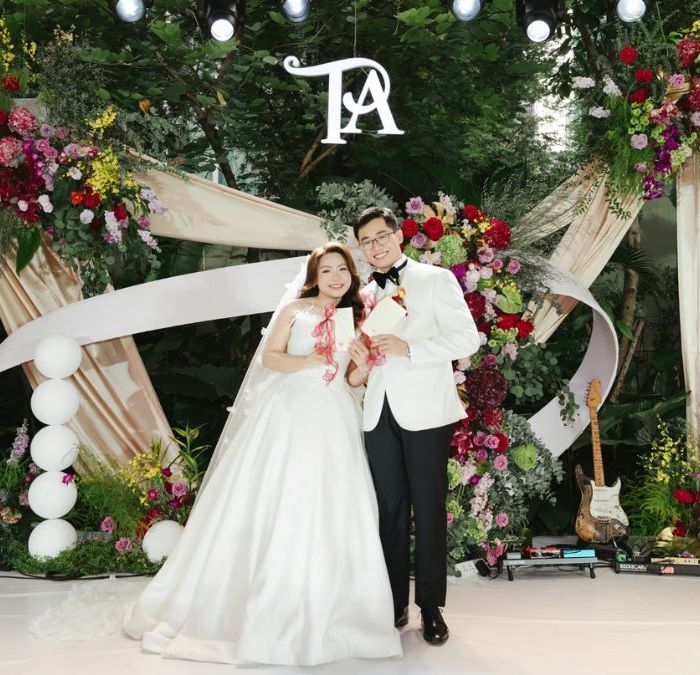 mẫu trang trí tiệc cưới ngoài trời tại khách sạn Lotte Hotel Saigon