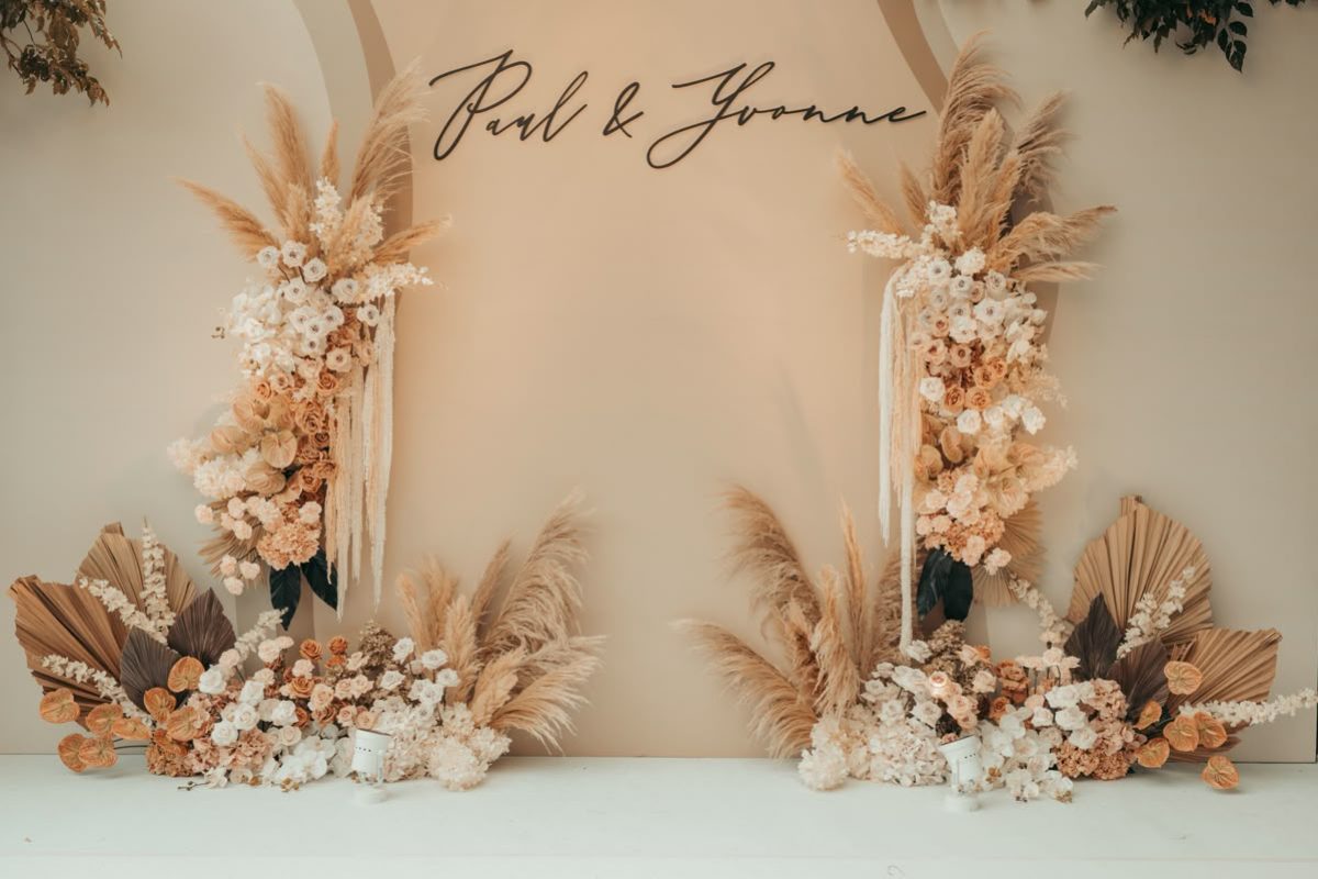 Backdrop đám cưới vintage (ảnh: sưu tầm) 
