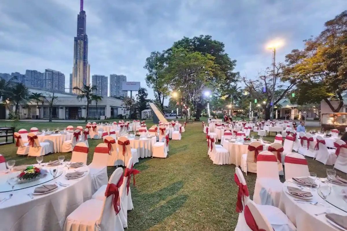 Không gian tổ chức tiệc cưới ở Nhà hàng tiệc cưới Tân Cảng  (Ảnh: sưu tầm)