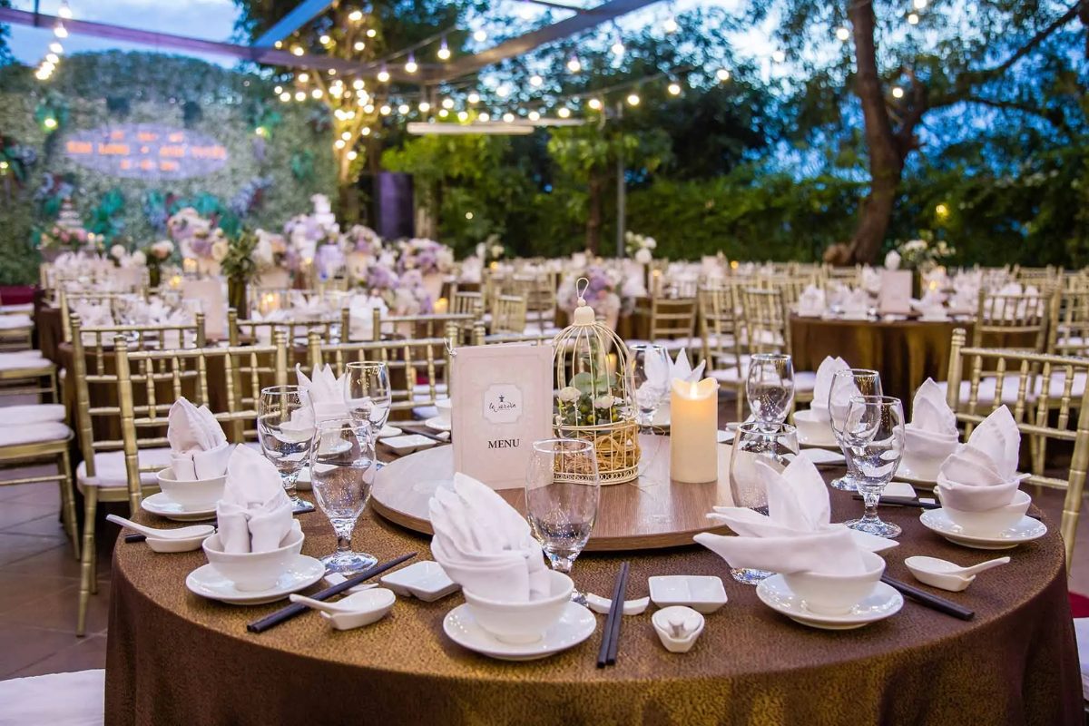 Không gian tổ chức tiệc cưới intimate wedding ở  Le Jardin (ảnh: sưu tầm)