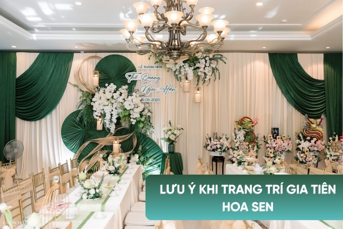 Những lưu ý khi trang trí gia tiên bằng hoa sen (Ảnh: sưu tầm)