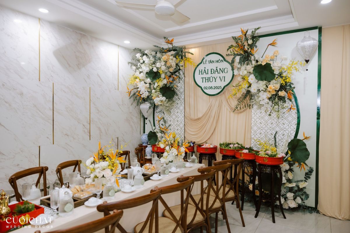 Một buổi lễ tại gia sang trọng cần decor chỉn chu và phù hợp không gian (Ảnh: TIFF)