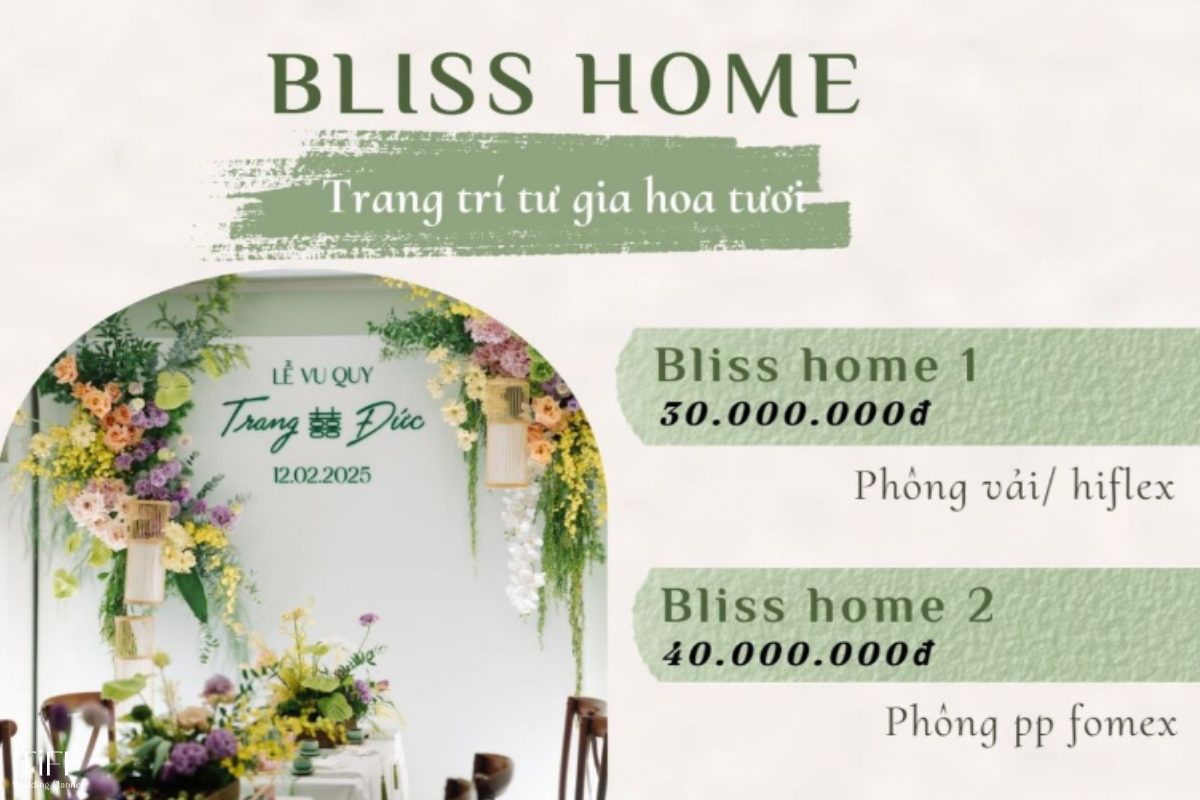 Giá trang trí tiệc cưới tư gia hoa tươi từ 30 triệu đồng. (ẢNH: TIFF.vn)