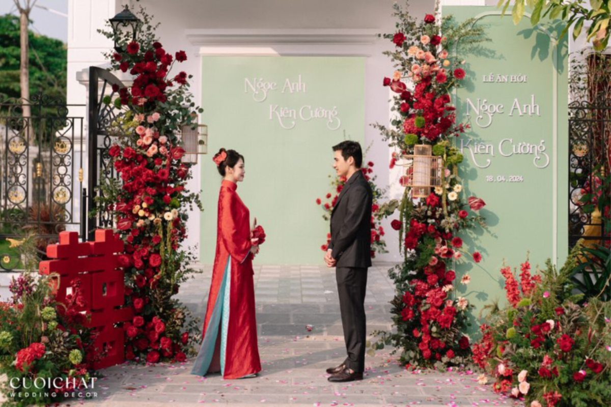 Lễ dạm ngõ miền Bắc với không gian ấm cúng, nhẹ nhàng. (Ảnh: TIFF.vn) 