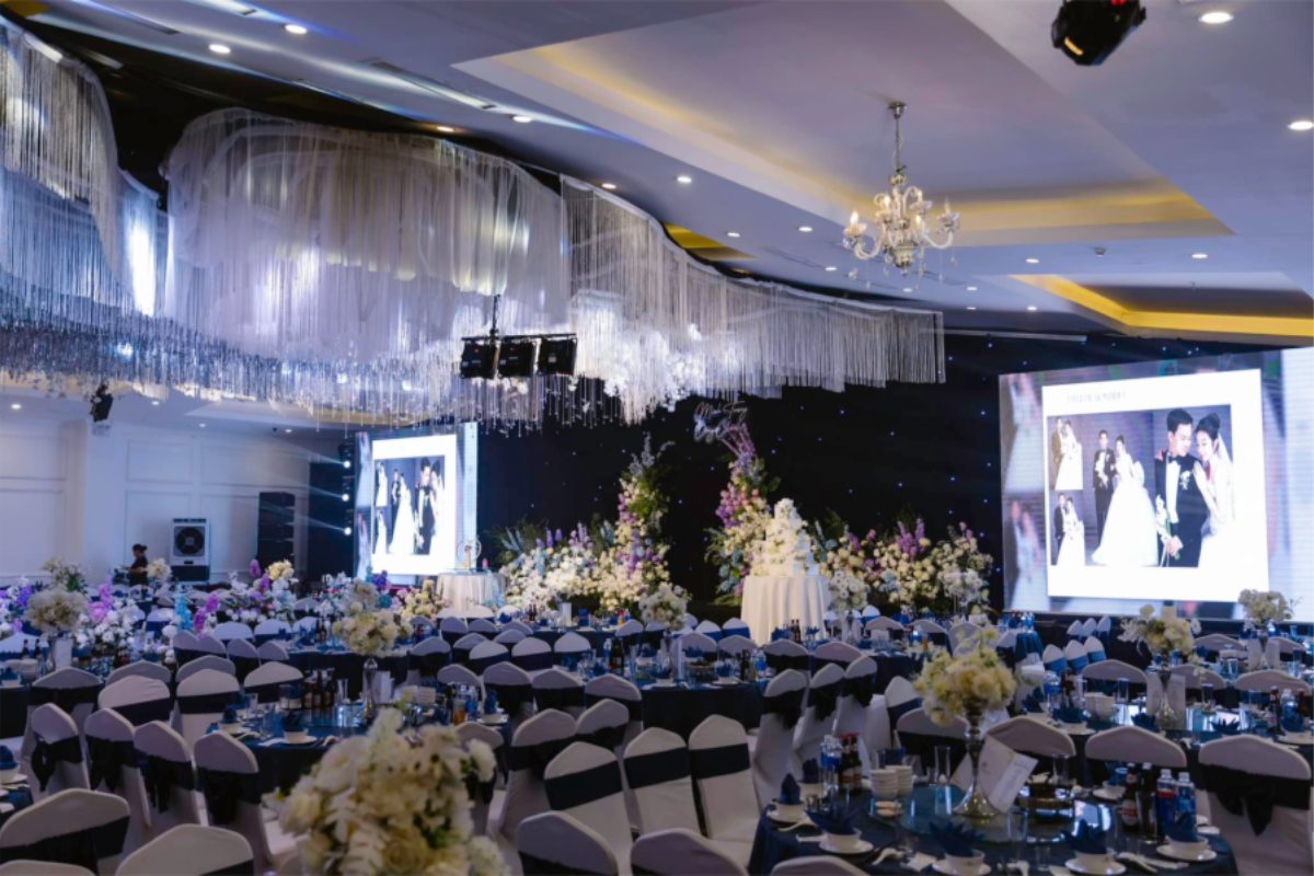 Không gian tiệc cưới sang trọng tại Forevermark Tây Hồ, Hà Nội. (Ảnh: TIFF.vn) 