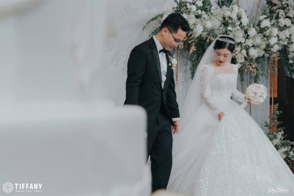 Tiệc cưới ngoài trời tại Almaz, Long Biên, Hà Nội. (Ảnh: TIFF.vn) 