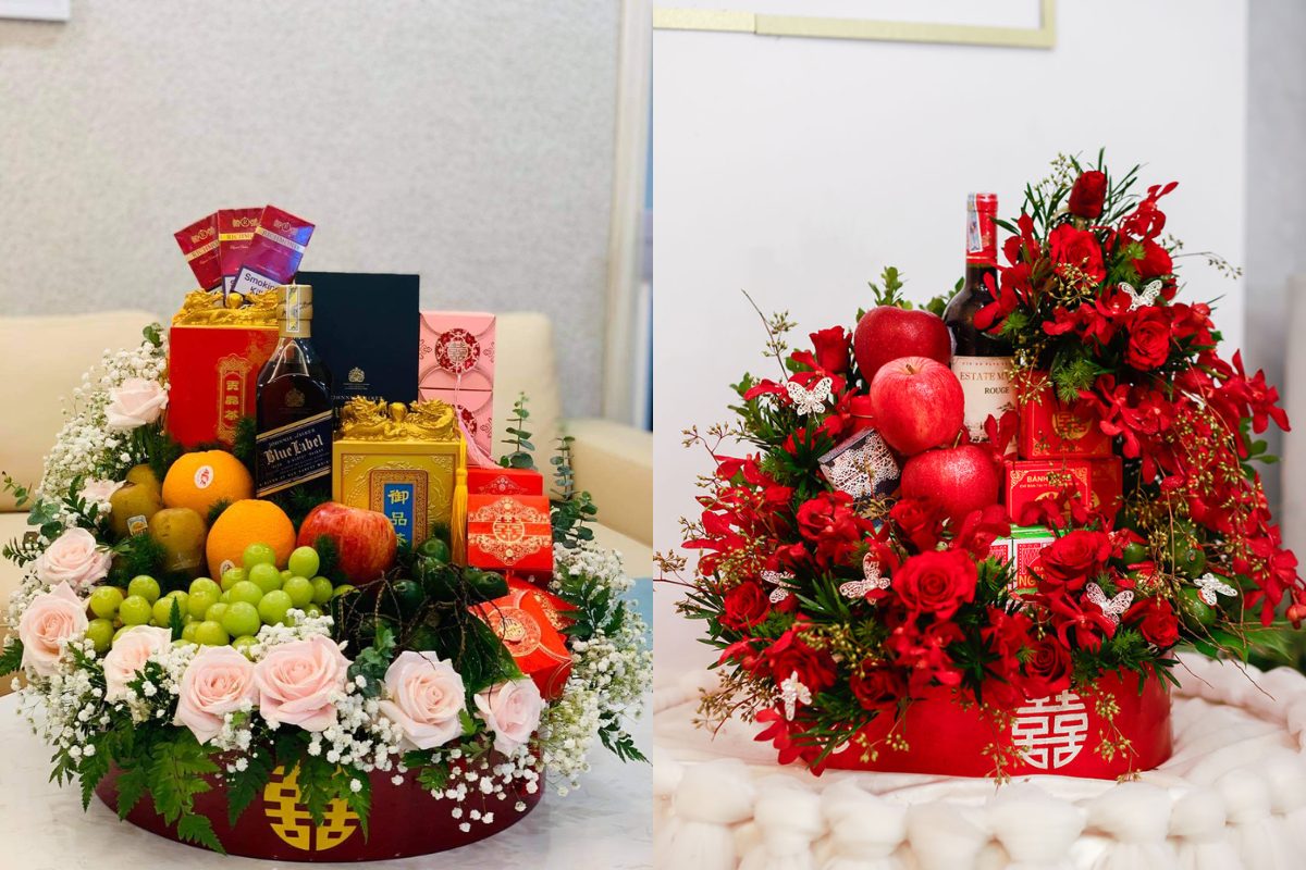 Mẫu tráp dạm ngõ ấn tượng từ Hào Wedding & Events (Ảnh: sưu tầm)