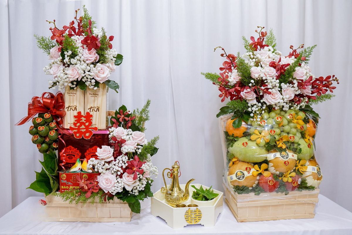 Cưới hỏi trọn gói 265 cũng là đơn vị cung cấp tráp dạm ngõ đẹp tại TP HCM (Ảnh: sưu tầm)