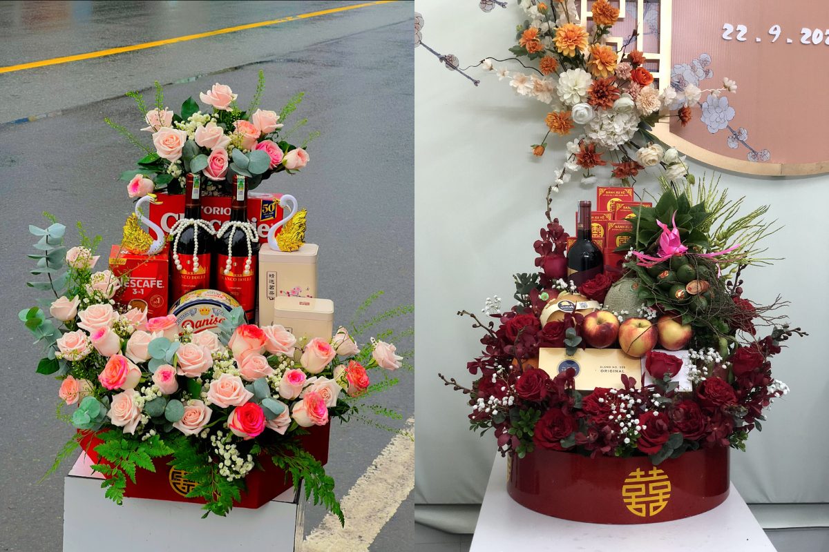 Mâm quả Thành Dung chuyên cung cấp các loại tráp dạm ngõ và ăn hỏi đẹp (Ảnh: sưu tầm)