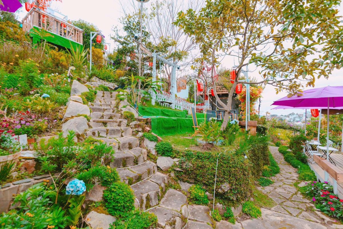 Khu cafe May Homestay & Cafe thành không gian đón khách chụp ảnh (Ảnh: Sưu tầm)