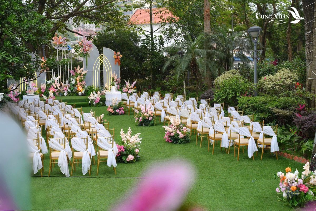 Trung tâm tiệc cưới Cung Xuân không gian tiệc cưới sang trọng (Ảnh: Sưu tầm)