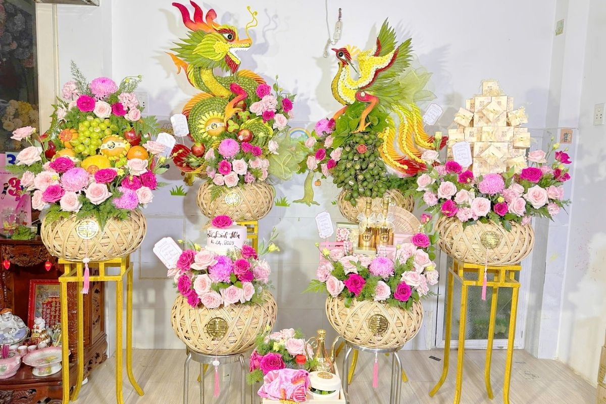 Tráp ăn hỏi do C.A.T thực hiện (Ảnh: sưu tầm)